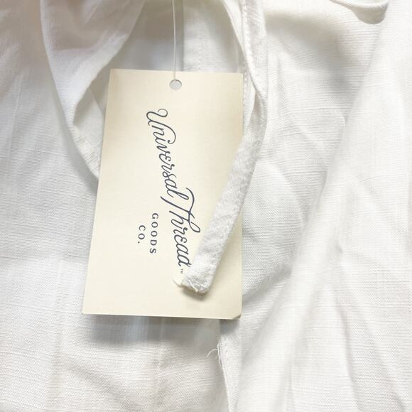 Universal Thread Women's Linen Mini Sleeveless Sundress White Size Small - Picture 3 of 5